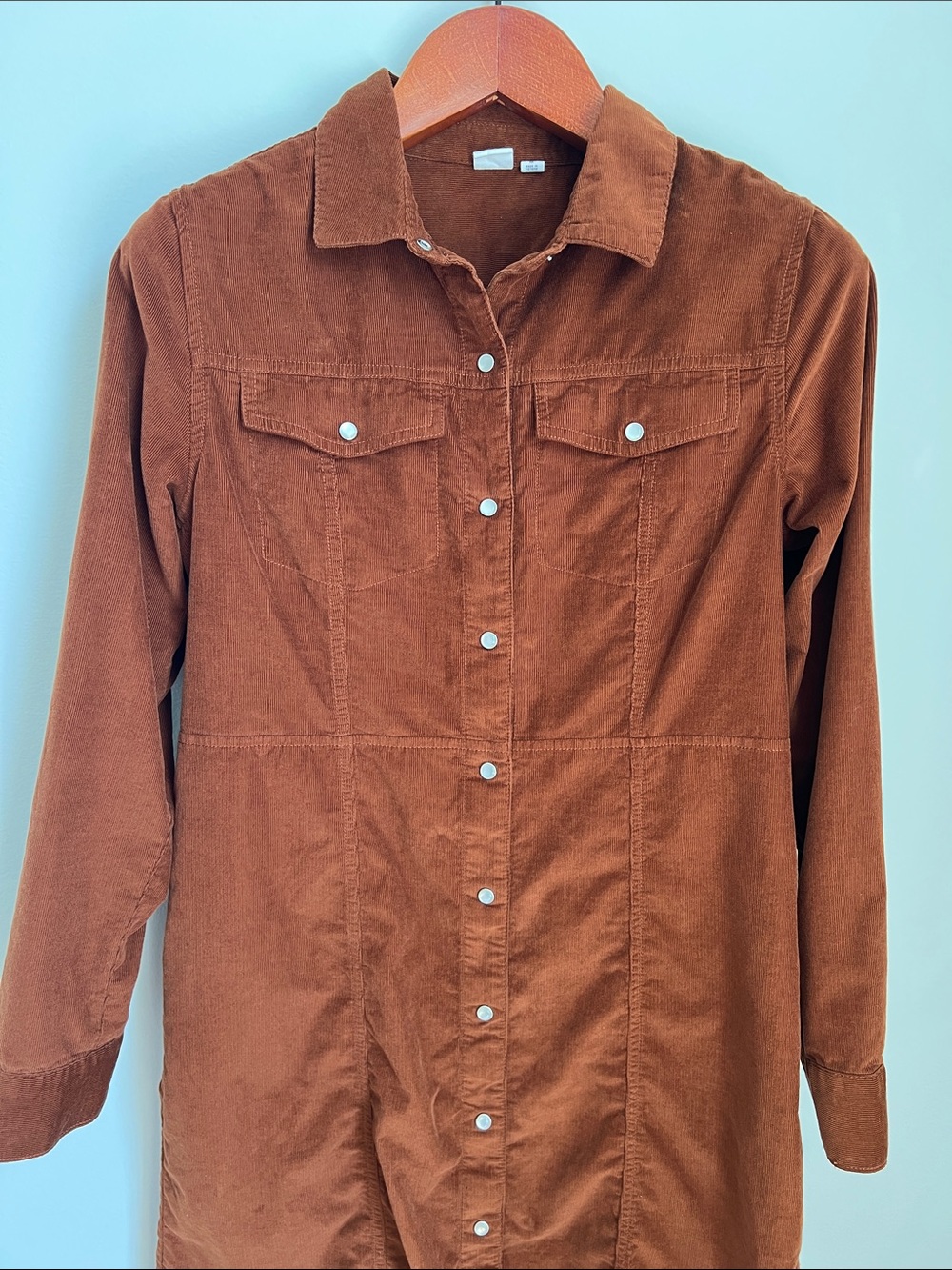 GAP | Corduroy Western Sierra Brown #516748-00 Shirt Dress Size M - Picture 3 of 15